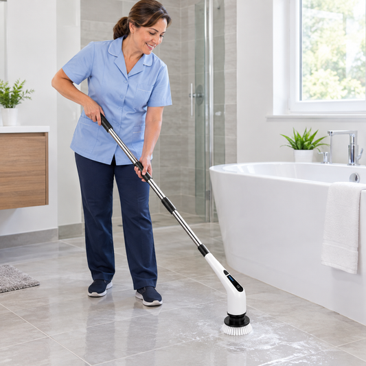Cepillo Eléctrico Limpieza Piso Hogar, deja atrás el dolor de espalda, rodilla y cintura.